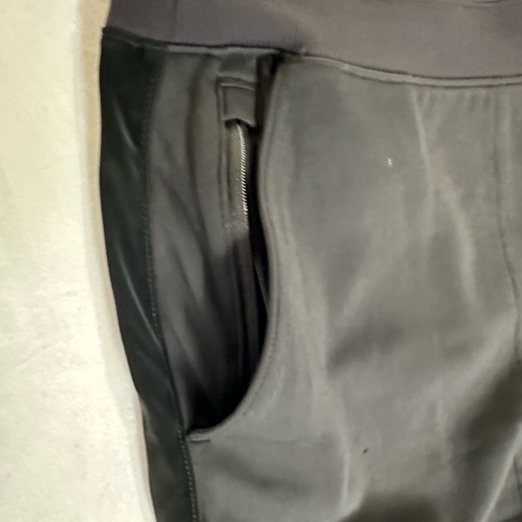 Athleta women’s large Black Velvet Stripe Joggers - Picture 3 of 6